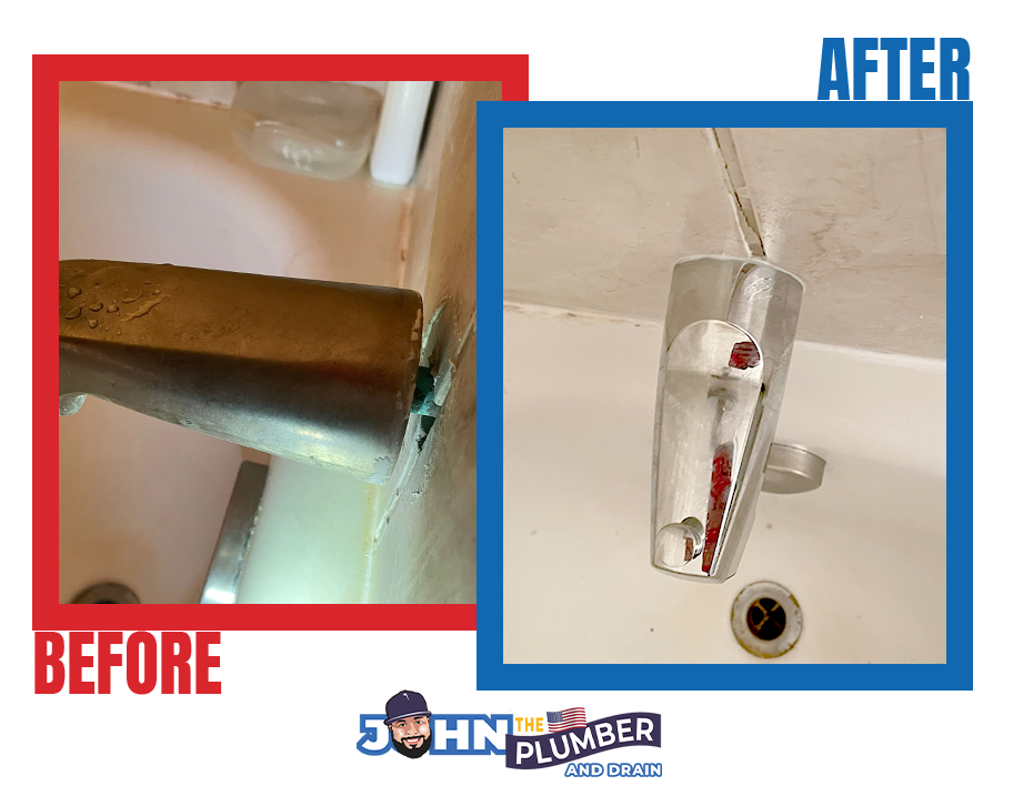 before and after bathtub faucet repair