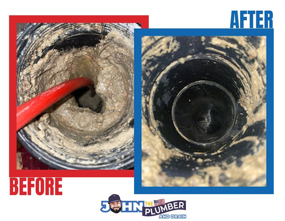 before and after drain cleaning clearwater fl